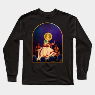 Kathakali Night - Golden Frame Long Sleeve T-Shirt